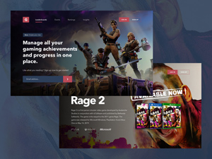 Gaming Dashboard Landing Pages