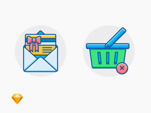 Gift Card Icon & Order Canceled Icon