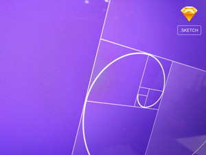 Golden Spiral Grid Template for Sketch
