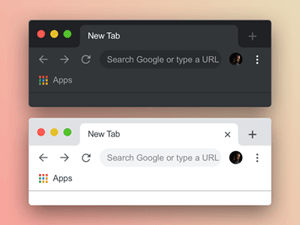 Google Chrome Mockup 74.0 (Dark & Light)