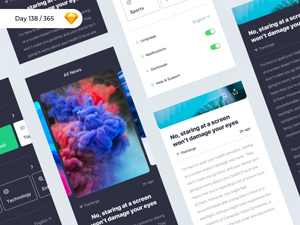 iNews – iOS App UI Kit