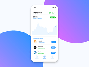 Portfolio Screen for Cryptocurrency App