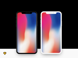 iPhone X Flat Device Mockup
