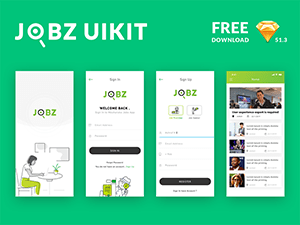 Jobz App Screens