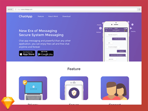 Landing Page for Chat App