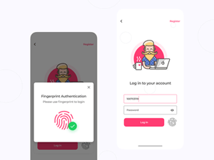 “Login With Fingerprint” Screen