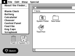 Apple System 6 UI in Sketch