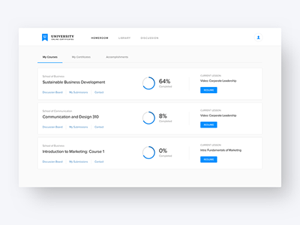 University Dashboard Concept