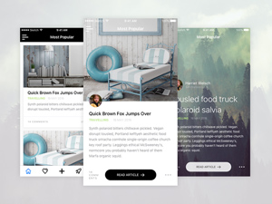 Minimal Newsreader App for iOS