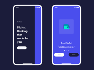 Mobile Bank Onboarding Screens