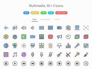Multimedia Icon Pack