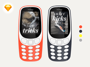 Nokia 3310 Mockup for Sketch