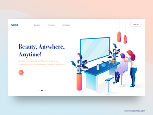 Beauty Salon Header Template