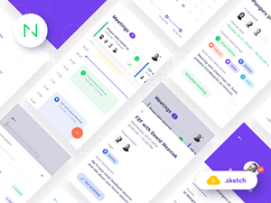 Planguru – Mobile UI Kit for Sketch