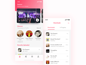 Podcast App Screens – PodPro