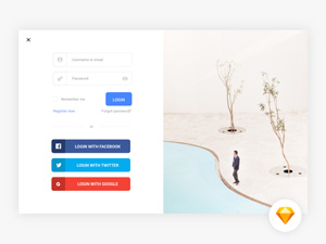 Popup Login Concept