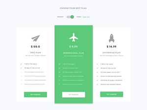 Pricing Plan UI