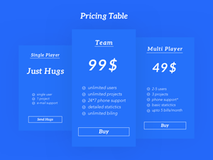 Pricing Table