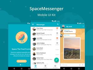 SpaceMessenger Mobile UI Kit