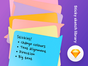 Sticky Post-it Notes Sketch Library