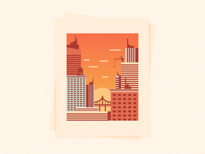 Textured City Snapshot Illustration