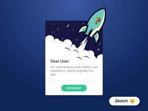 Upgrade Popup Screen