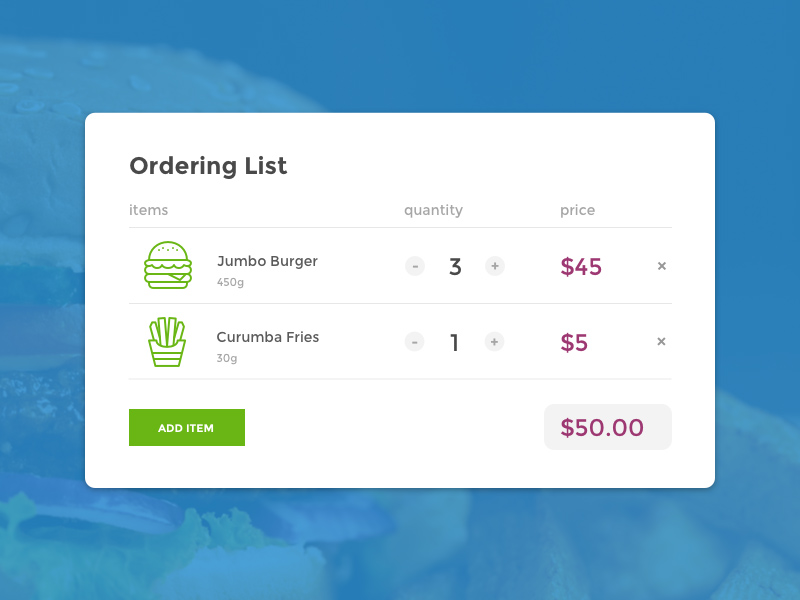 Ordering List Freebie - Download Sketch Resource - Sketch Repo