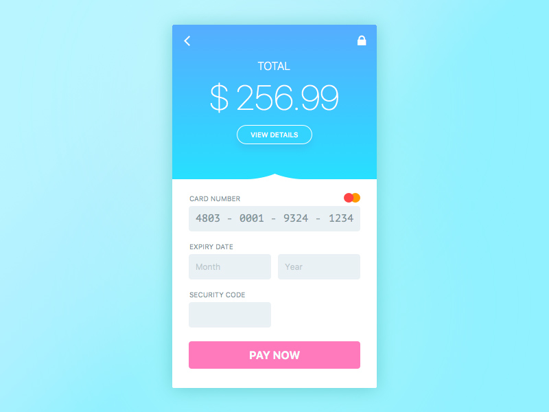 Check Out Screen