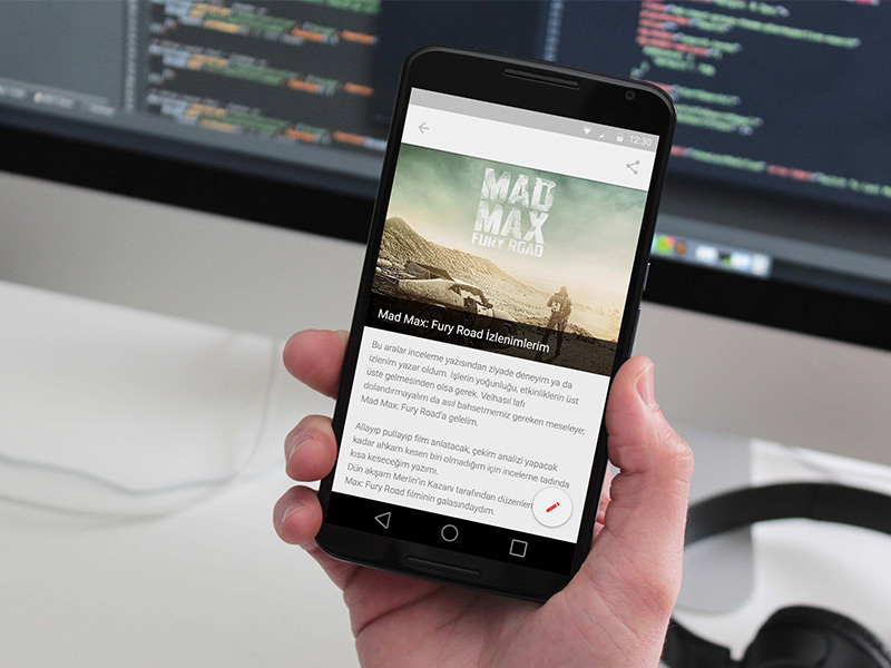 Protechman Mobile App – Free Blog Template (Sketch)