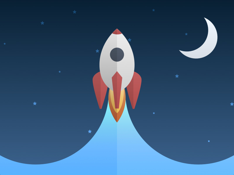 Space Ship Illustration Made With Sketch
