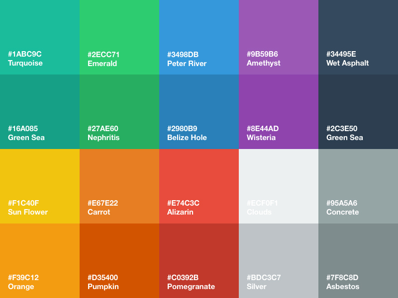 Flat UI Color Palette