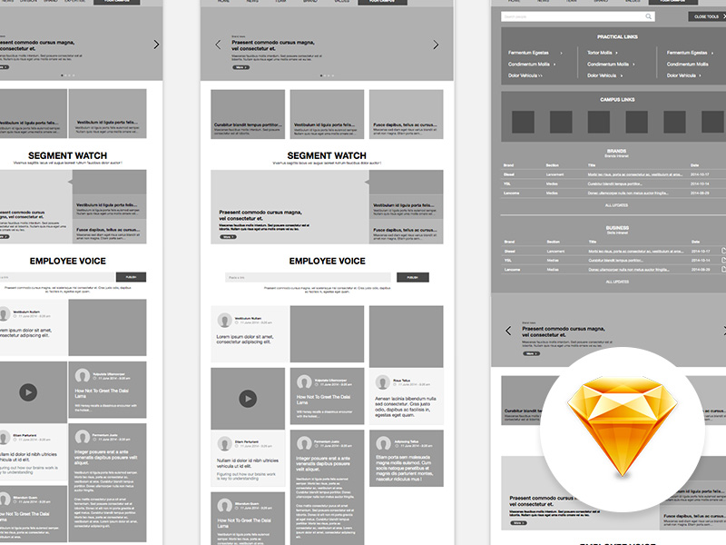 Website Wireframes
