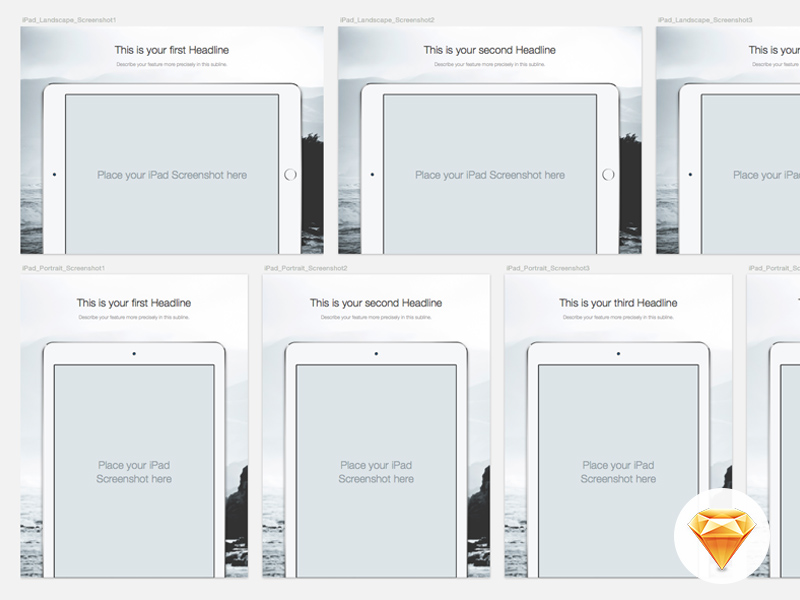 iPad App Store Assets – Sketch