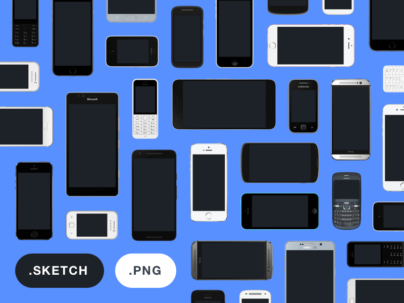 Mobile Device Mockups Freebie Download Sketch Resource Sketch Repo