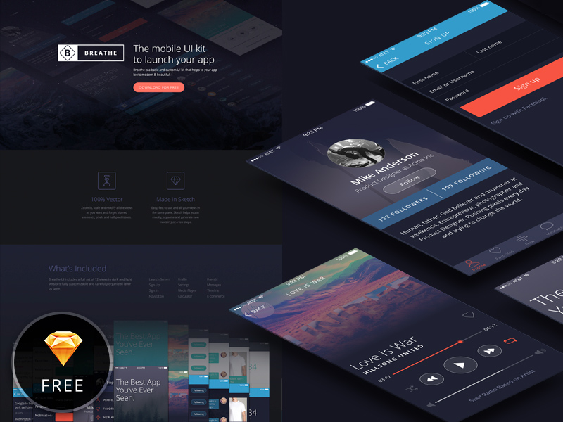 Breathe UI Kit