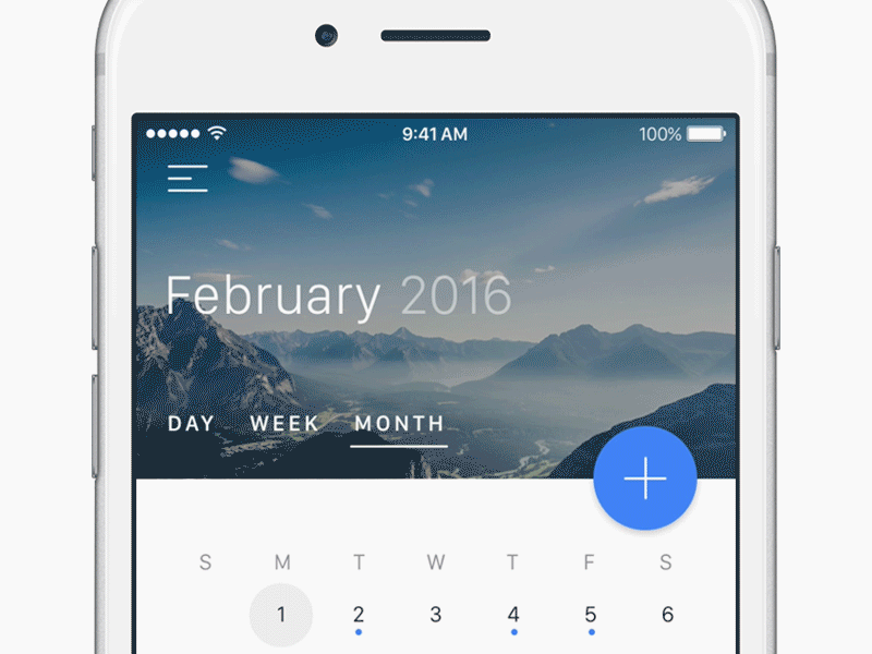 Calendar View: Sketch + Principle