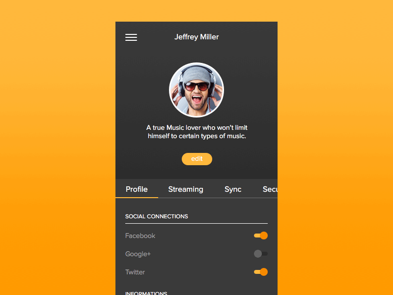 App Settings Screen