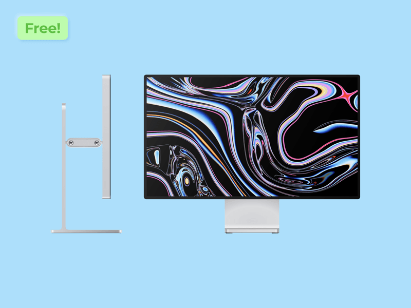 Apple Pro Display XDR Vector Mockup