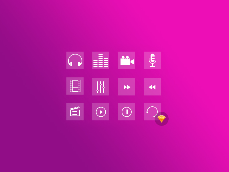 Multimedia Icon Set