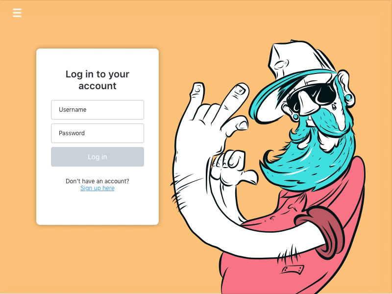 Sign Up Form Concept