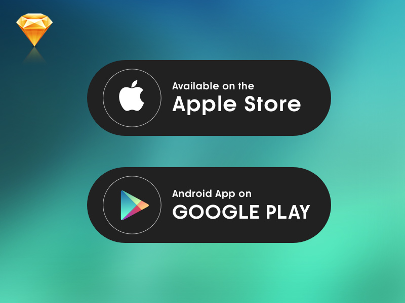 App Store Google Play Buttons Freebie Download Sketch Resource Sketch Repo