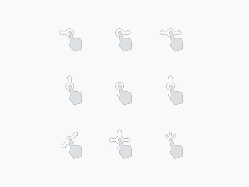 Drag/Touch Icons Pack