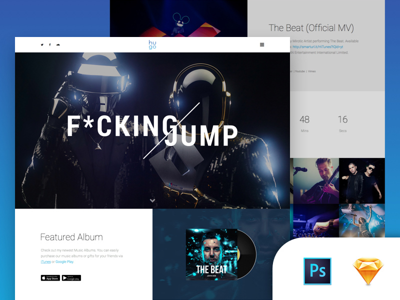 Hugo – Landing Page Concept