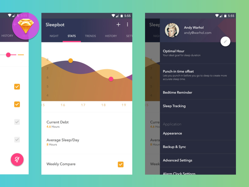 Sleepbot Android Interface