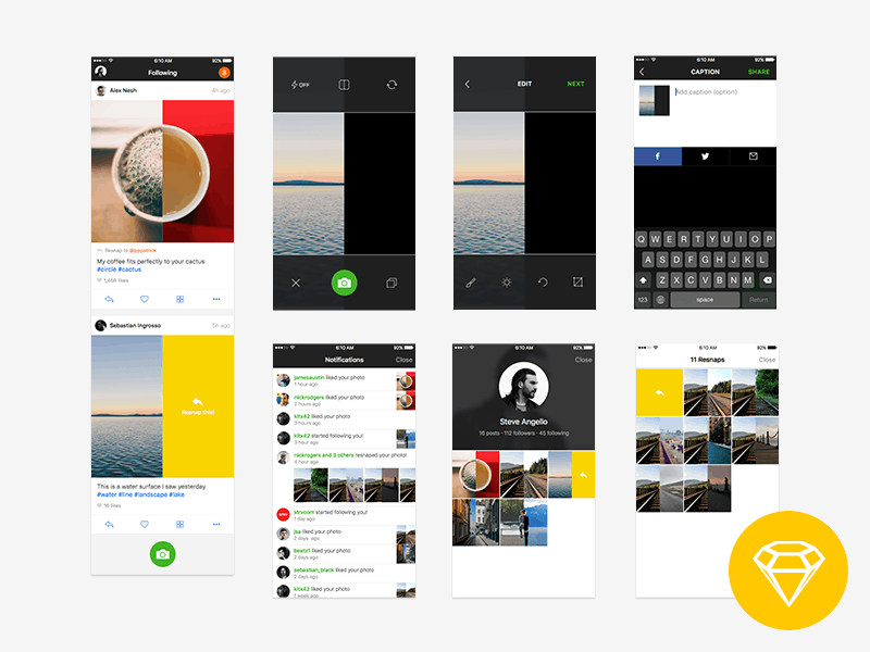 Resnap iOS App UI