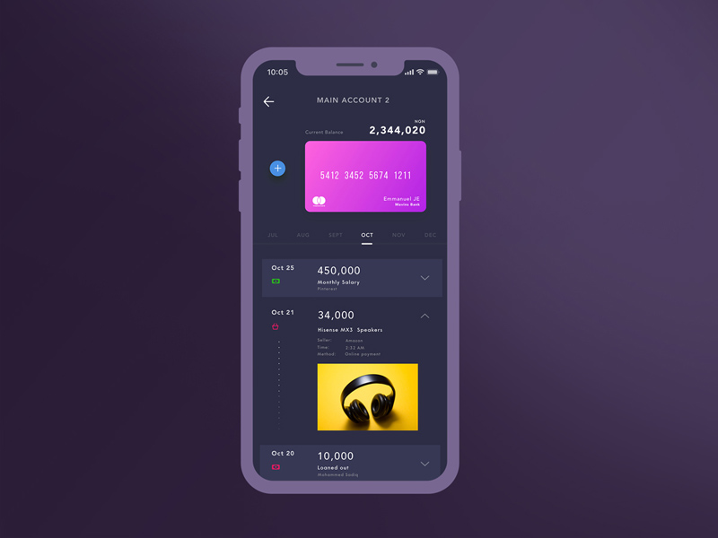 Finance Tracking App Concept