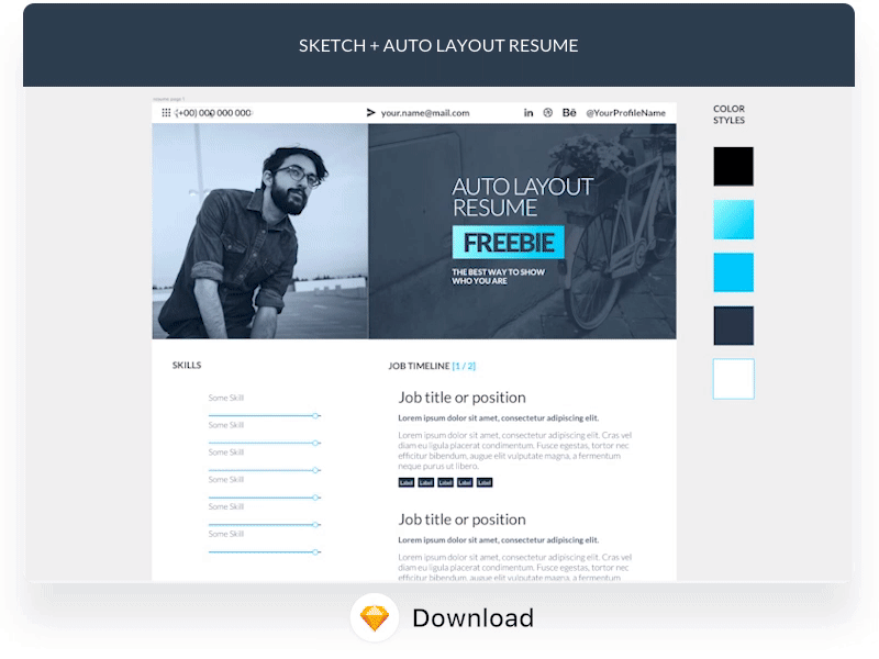 Resume Template with Auto Layout