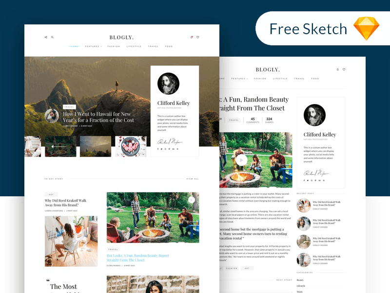 Blogly Theme Template