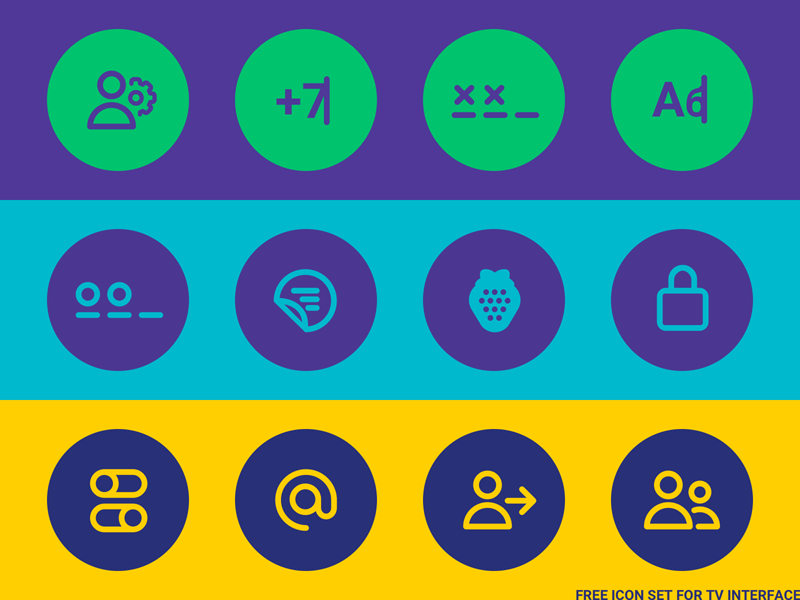 TV Interface Icons