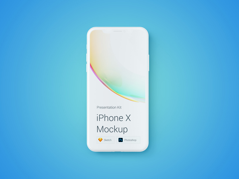Colorful iPhone X Mockup